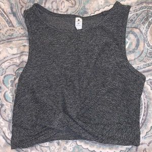 cropped racer back workout tank